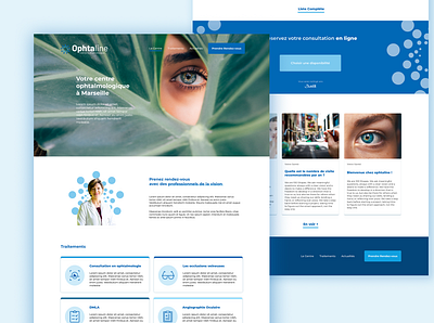 Ophtaline - Centre Ophtalmologique care eye medical medicine optics site ui ui design website