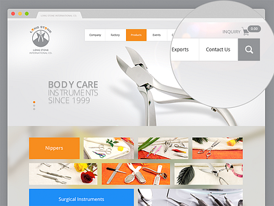Inquiry Cart beauty body care cart health care history inquiry instruments product detail products listing scissors ui web