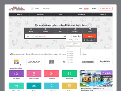 Classified Portal buy classified design jobs portal post ad property sell services ui ux web