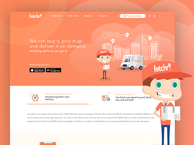 Fetchr Shipping Company app brand delivery dubai fetchr gcc graphics shipping uae ui web