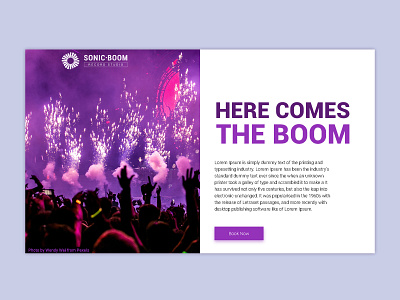 Sonic Boom design flat minimal record studio vector wordpress wordpress theme