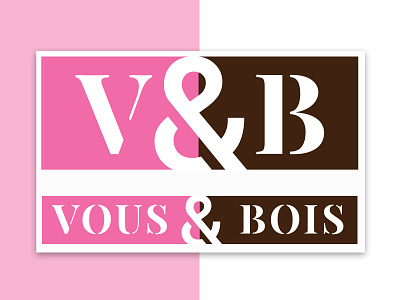 Vous & Bois (French Carpenter) brown minimal pink simple typography woodworking