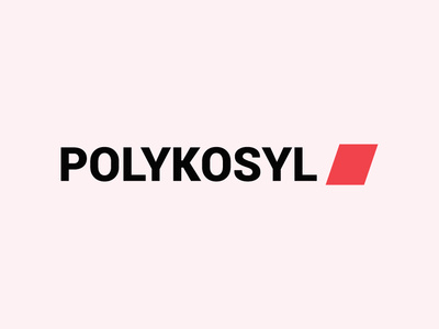 Polykosyl branding design flat illustration logo minimal vector