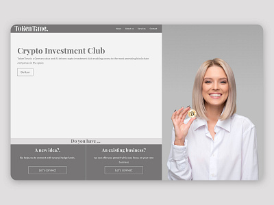 Tokentime branding crypto css html prototype ui webdesign wordpress