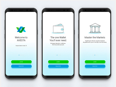 App Avesta app design flat illustration mobile prototype prototyping ux ui vector