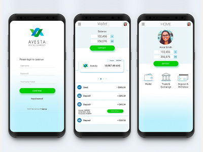 App Avesta2 application design branding design flat illustration minimal prototype web design