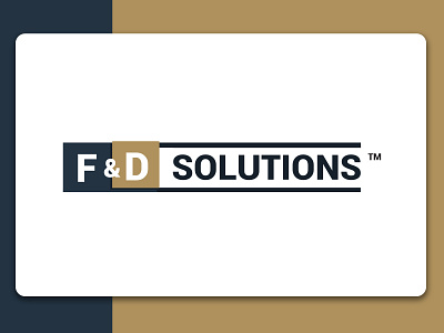 F&D Solutions branding corporate design design flat illustration illustrator logo minimal typography vector