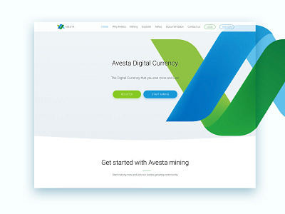 Avesta Home branding clean design crypto exchange cryptocurrency design flat front page logo minimal ux ui web design wordpress