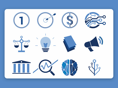 Token Time Icons blue design flat icon illustration illustrator minimal ui vector web design