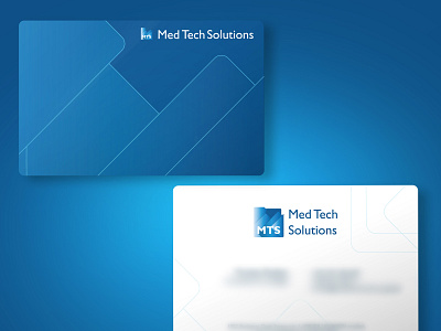 business cards med tech solutions branding design flat illustration illustrator logo minimal vector