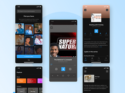 LightHouse - Podcast App design figma mobile app podcast ui ui design