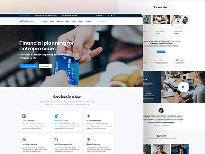 Business & Finance Landing Page