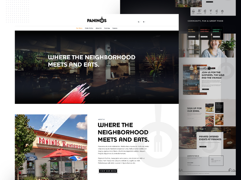 Paninos Restaurant Website Design By Tophive On Dribbble   3664e550a2625c48a0fb87d34ceadbf6 