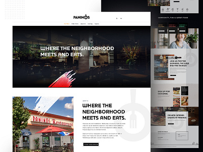 Paninos - Restaurant website design