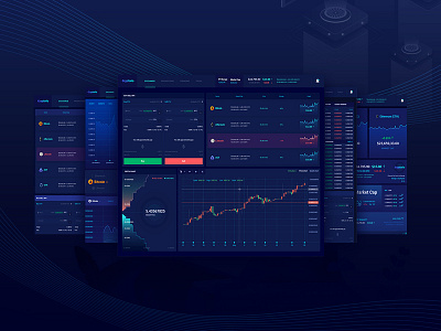 Cryptocurrency Trading Dashboard bitcoin business chart cryptocurrency currency exchange dashboard forex ico agency trading wallet web design
