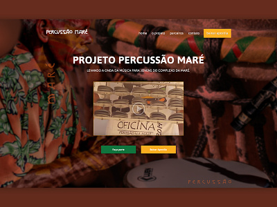 Percussão Maré - Redesign branding design illustration ui ux web website
