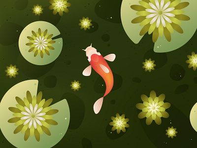 Japan Koi art digital art digital illustration digital painting fish graphic design illustraion illustrator japan nature vector