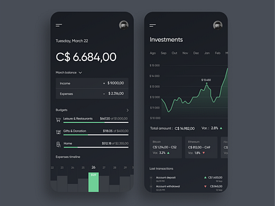 Bank App - Mobile Concept