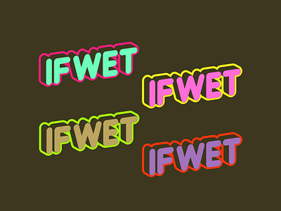 If Wet branding illustrator logo vector