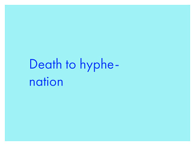 Death to hyphe-nation