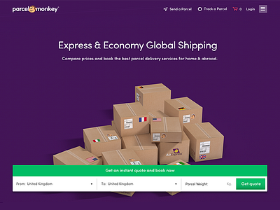 Parcel Monkey - Global Platform 3d branding design system ux