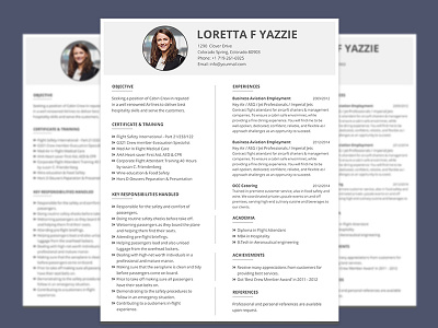 Resume Format For Cabin Crew Freshers cabin crew cv design cv download cv psd free cv photoshop resume resume download resume psd