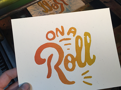 Hand carved and printed these last night carving hand carved illustration lettering letterpressed postcards print rainbow vandercook