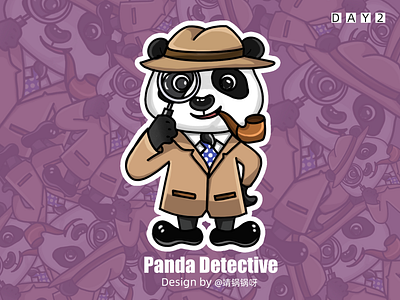 Panda Detective illustration ui 插图 插图 design illustration