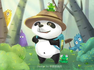 Guo panda's Adventure design illustration 插图 design illustration 设计