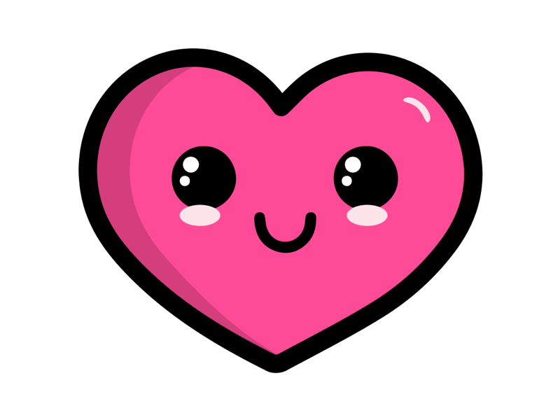 Happy Heart like button button cute digitalillustration happy heart illustration like ui