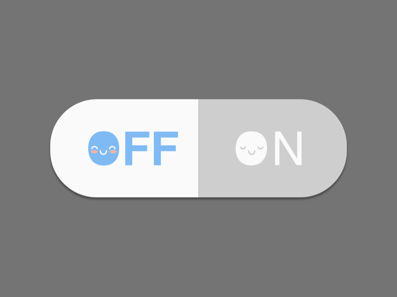 Happy On/Off Switch button design digitalillustration graphic art illustration illustration design ui