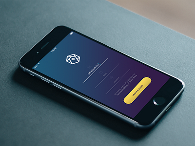 Signup button clean form gradient ios iphone iphone 6 minimal saturated signup
