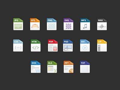 Filetype Icons by Adrian Kale on Dribbble