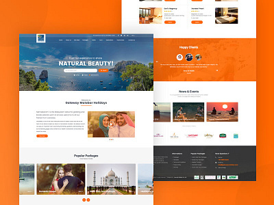 Home page design for a travel agency by Reejo George on Dribbble