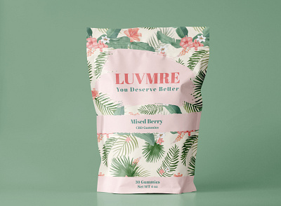 LUVMRE Pouch Packaging Design amazon branding ecommerce graphic design illustration packaging pouch print print design printing product shop shopify vector