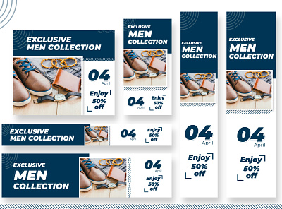 Exclusive men's collection web banner banner ads collection ecommerce enjoy exclusive graphic design men off offer shop shopify web banner web banner ad