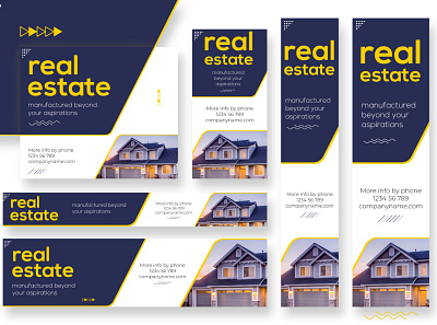 Real Estate Web Banner banner ads business estate graphic design home real estate realestate web banner web banner ad