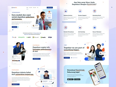 Linkjob - Job Search Platform 👌 daily ui design employee find job job job finder job search platform job seeker portal job recruitment agency screen ui design uiux website