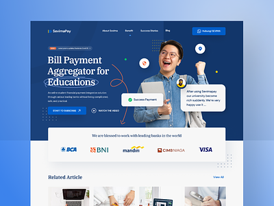 Sevimapay - Payment Aggregator for Better Educations Website bill payment daily ui design design education homepage money payment payment aggregator payment app screen ui ui design uiux website