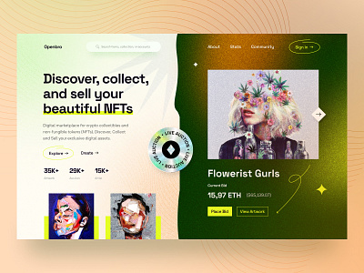 Openbro - NFT Marketplace Website Concept