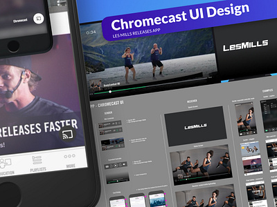 Chromecast UI Design - Les Mills Releases App