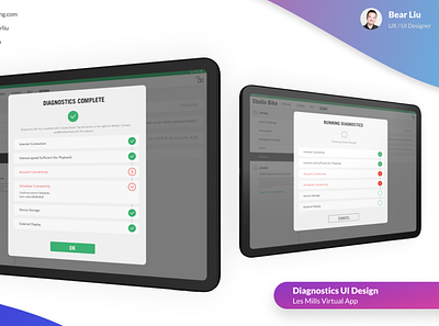 Diagnostics UI Design app design bearliu beartalk design interaction design ui uidesign