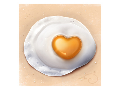 Love is in the egg artwork cute eggs food foodie heart illustration love nomnom