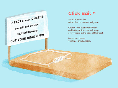 ClickBait™ clickbait consumerism design mousetrap product satire useless