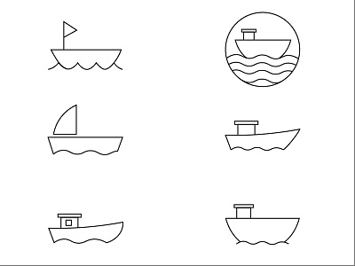 Big Boat boat branding design icon lines logo minimal