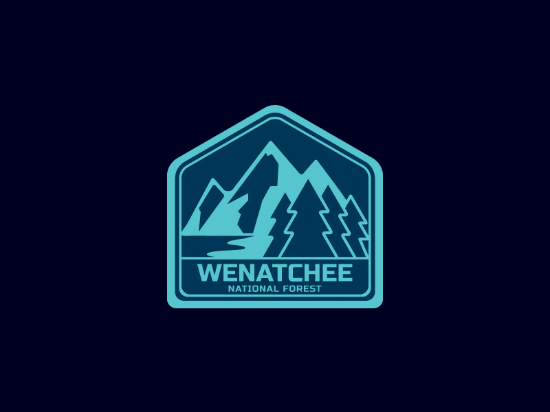 Logo Wenatchee National Forest brand branding icon identity logo logo design logo designer logos logotype symbol thirtylogos wordmark