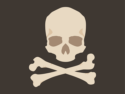 Inktober- Day 31- Bones adobe adobe illustrator bones design flat flat illustration illustration illustrator inktober inktober2018 skull vector