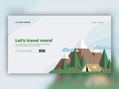 Camp Finder Landing Page