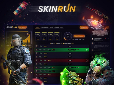 Crash game website - SKINRUN