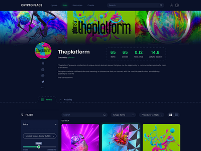 NFT Cypto marketplace UI